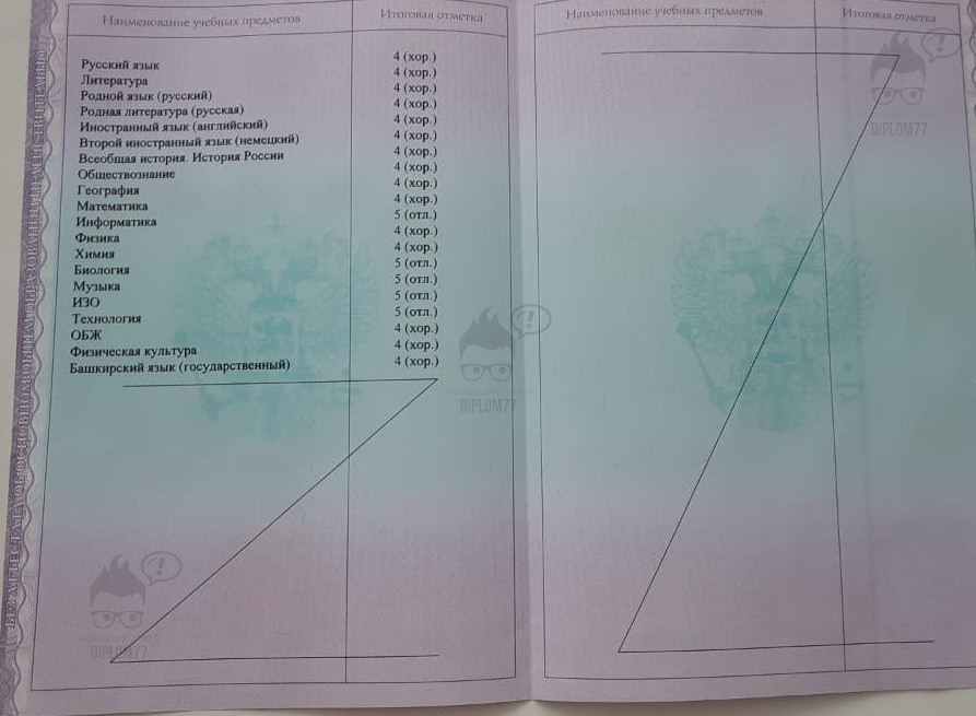 Предметы аттестата 9 классов СОШ №5 г. Кумертау Республики Башкортостан (2022 г.)